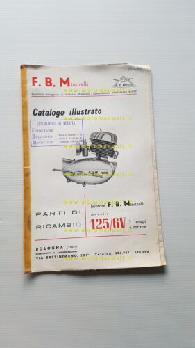 Minarelli motore 125 2t 6V anni 60 catalogo ricambi originale …