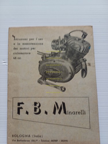Minarelli motore 3V 48 anni 60 manuale uso originale italiano …