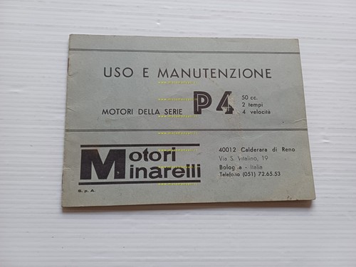 Minarelli motore 50 P4A - P4CS 1976 manuale uso manutenzione …