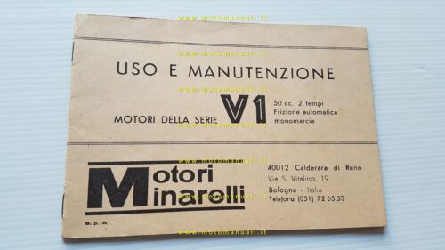 Minarelli motore 50 V1 - V1N 1977 manuale uso manutenzione …