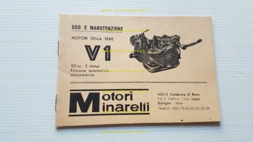 Minarelli motore 50 V1 1971 manuale uso manutenzione italiano originale
