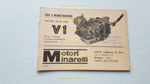 Minarelli motore 50 V1 K.S. 1975 manuale uso manutenzione italiano …