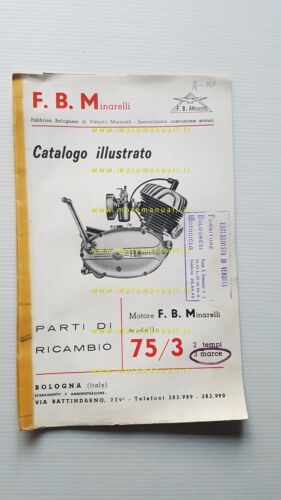 Minarelli motore 75 2t 3V anni 60 catalogo ricambi originale …