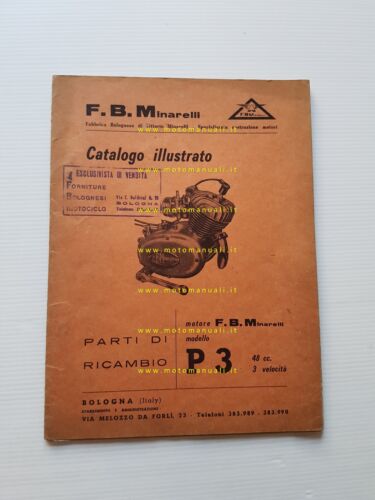Minarelli Motore P3 48 anni 60 catalogo ricambi originale Parts …