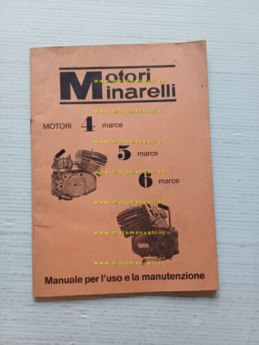 Minarelli motori 50-75-80 4-5-6 marce 1985 manuale officina italiano originale