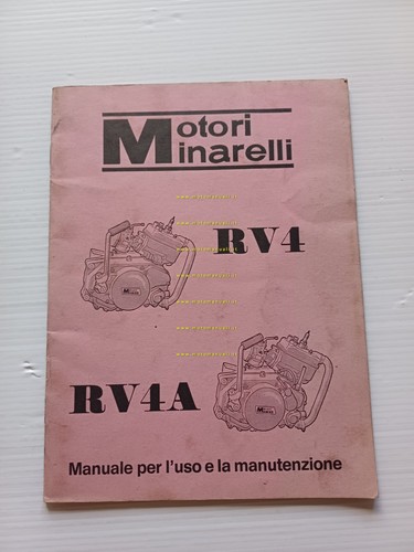 Minarelli motori RV4 - RV4A 1985 manuale officina originale italiano