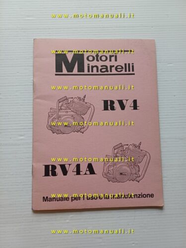 Minarelli motori RV4 - RV4A 1985 manuale officina originale workshop …
