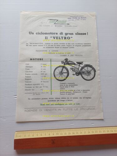 Minimotor Veltro micromotore 49 depliant italiano originale