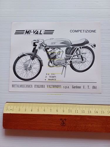 Mival 50 Competizione 1967 depliant italiano originale moto