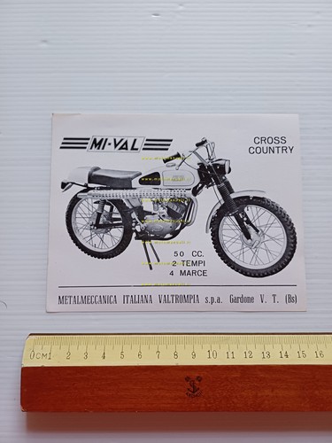 Mival 50 Cross Country 1967 depliant italiano originale moto
