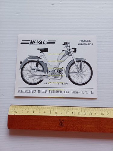 Mival 50 Frizione Automatica 1967 depliant italiano originale moto