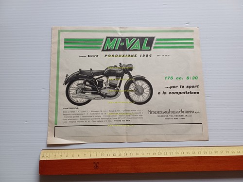 Mival produzione modelli 1954 depliant italiano originale