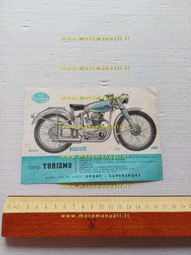 Mondial 125 Turismo 1950 depliant originale italiano