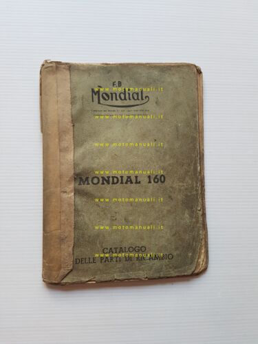 Mondial 160 1952-53 catalogo ricambi moto originale