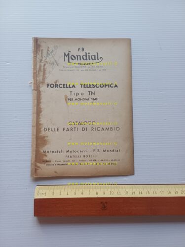 Mondial 160 forcella tipo TN catalogo ricambi originale