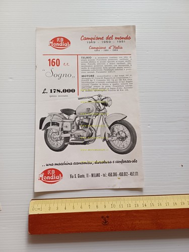 Mondial 160 Sogno depliant italiano originale