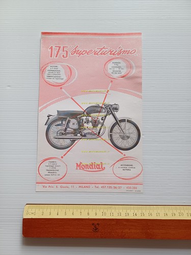 Mondial 175 Superturismo depliant italiano originale