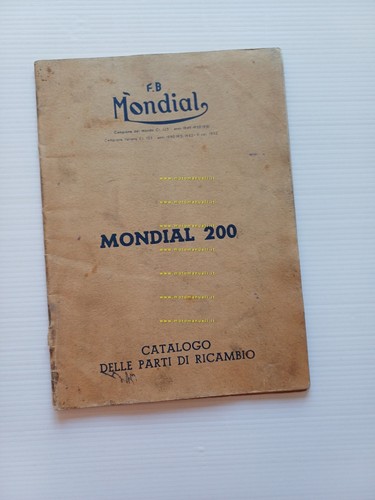 Mondial 200 1955 catalogo ricambi MOTORE originale Engine Spare Parts …