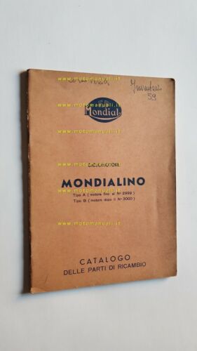 Mondial Mondialino 48 Tipo A-B 1955 catalogo ricambi originale parts …