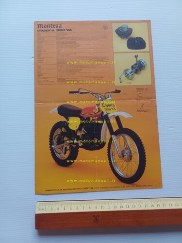 Montesa Cappra VA 250 - 360 cross 1975 depliant originale