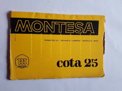 Montesa Cota 25 1970 manuale uso +catalogo ricambi originale owner …