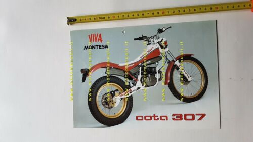 Montesa Cota 307 Trial 1988 depliant calendario moto Spagnolo originale