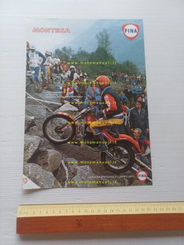 Montesa Fina Gaggero Campione italiano Trial Junior 1983 depliant originale