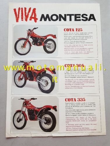 Montesa produzione modelli trial enduro strada 1987 depliant spagnolo originale