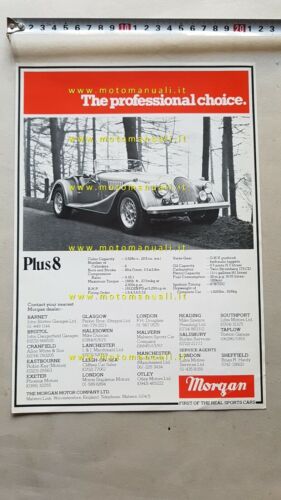 Morgan Plus 8 - 44 depliant anni '70 inglese originale …