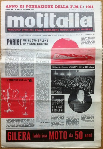 Motitalia - 1962 n° 19 - Saloni di Parigi e …