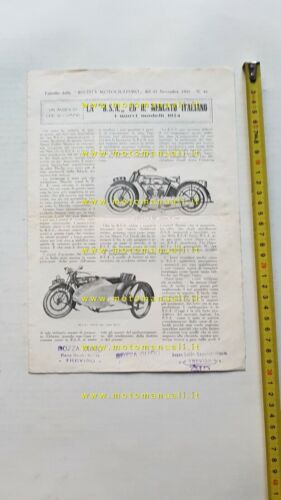 Moto BSA modelli 1923 ristampa Motociclismo 1923 depliant originale italiano