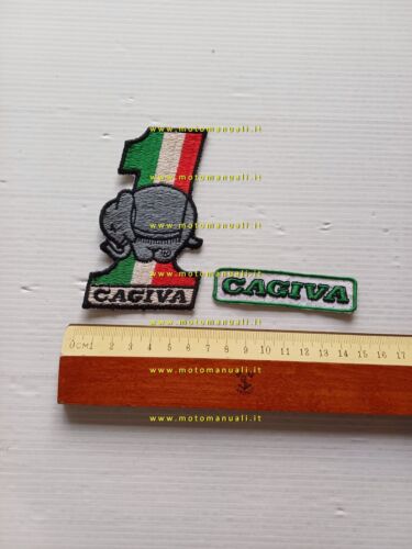 Moto Cagiva lotto 2 toppe originali anni 80 genuine patches