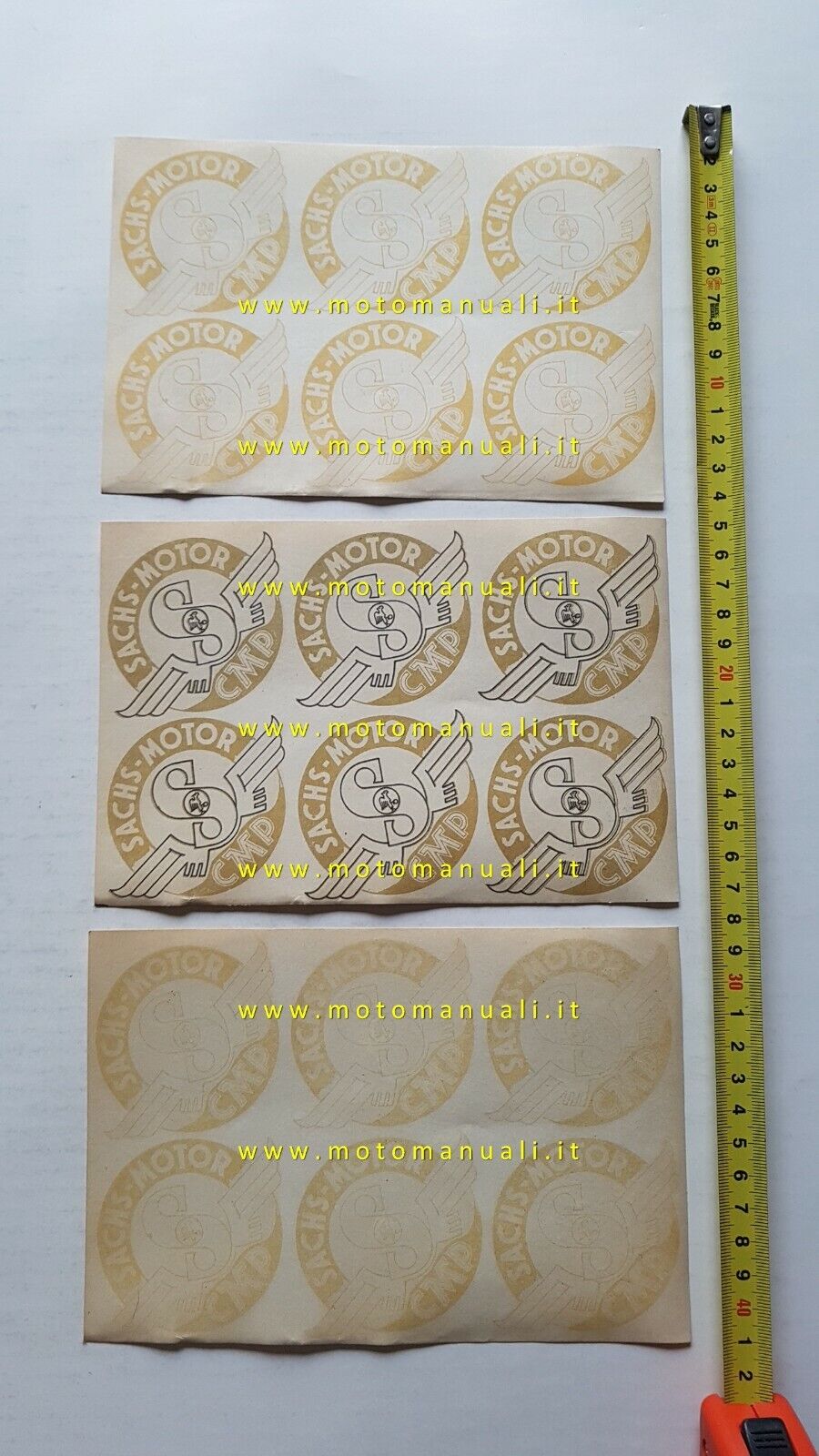 Moto CMP Sachs lotto 18 decalcomanie originali anni 50 factory …