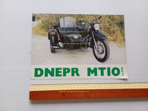 Moto Dnepr 650 MT 10 anni '70 depliant originale italiano …