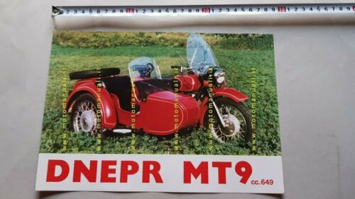 Moto Dnepr 650 MT 9 anni '70 depliant originale italiano …