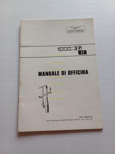 Moto Guzzi 1000 SP II 1985 Varianti Manuale Officina 1000 …