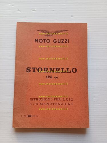 Moto Guzzi 125 Stornello 1960 manuale uso manutenzione italiano originale