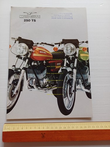 MOTO GUZZI 250 TS 1974-75 depliant originale italiano
