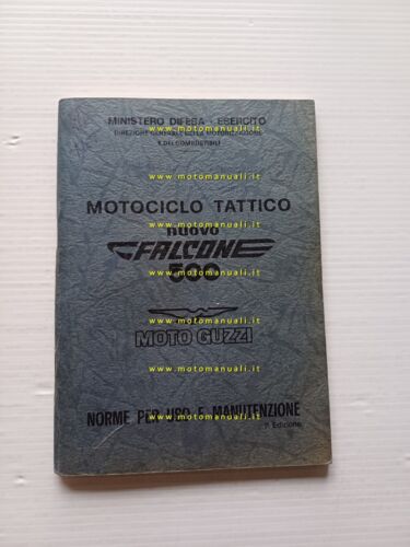 Moto Guzzi 500 Nuovo Falcone Militare manuale uso manutenzione originale