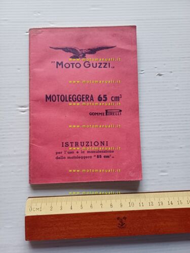Moto Guzzi 65 Guzzino 1948 manuale uso manutenzione italiano originale