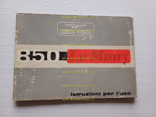 Moto Guzzi 850 Le Mans 1 1976 manuale uso manutenzione …