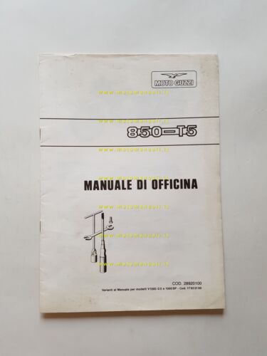 Moto Guzzi 850 T5 1983-84 VARIANTI manuale officina originale italiano