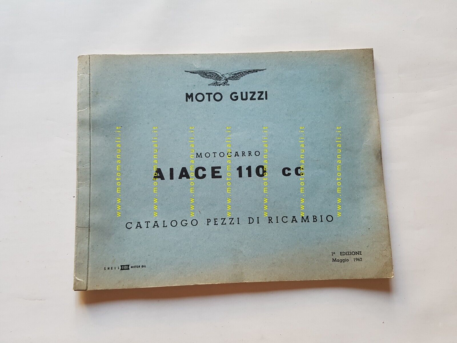 Moto Guzzi Aiace 110 motocarro 1962 catalogo ricambi ORIGINALE spare …