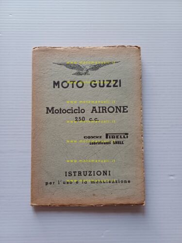 Moto Guzzi Airone 250 1950 manuale uso manutenzione libretto ORIGINALE