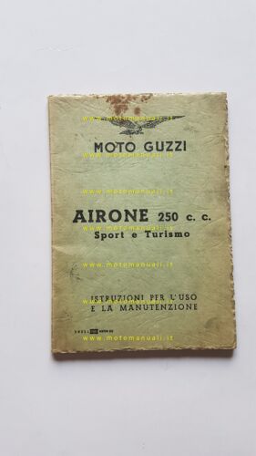 Moto Guzzi Airone 250 Sport-Turismo 1956 manuale uso manutenzione originale