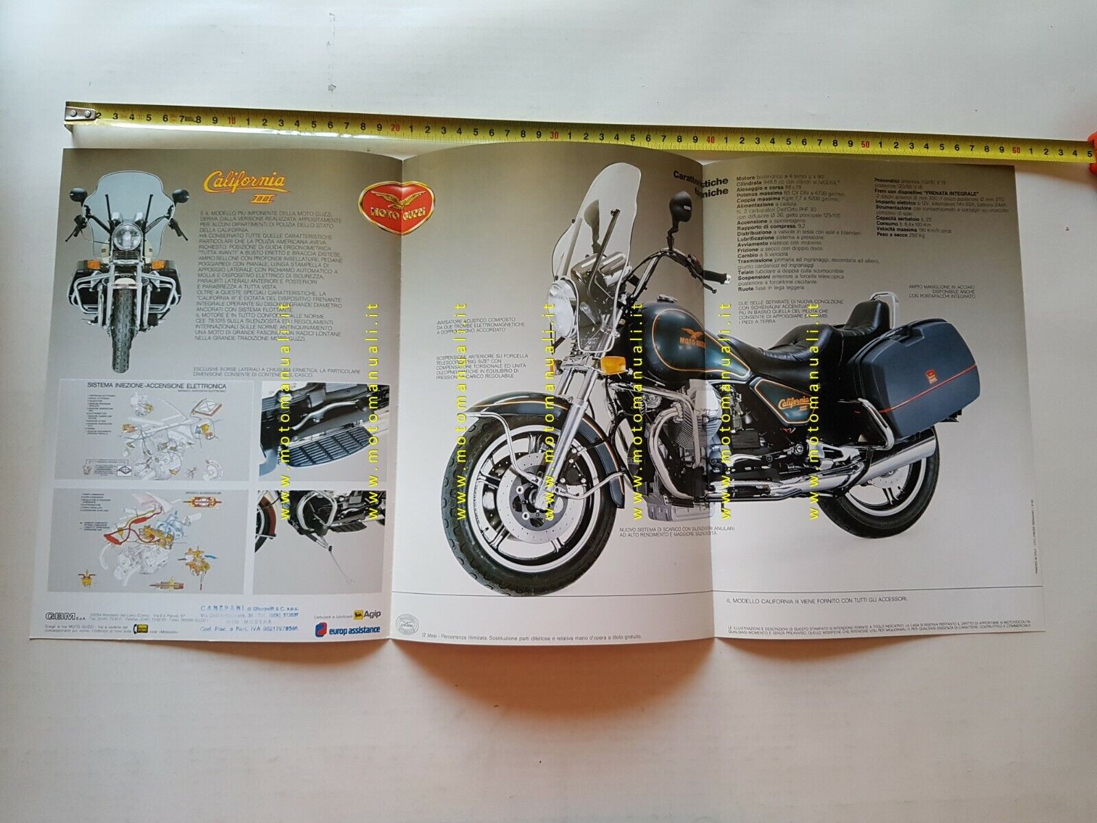 MOTO GUZZI California III 1990 depliant italiano originale brochure
