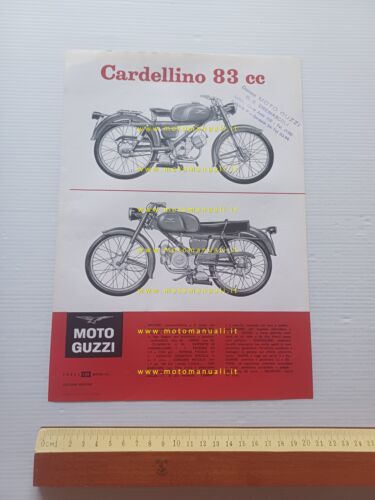 Moto Guzzi Cardellino 83 1963 depliant italiano originale