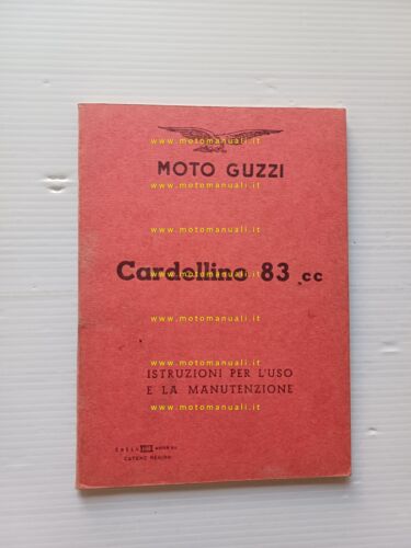 Moto Guzzi Cardellino 83 1963 manuale uso manutenzione libretto ORIGINALE