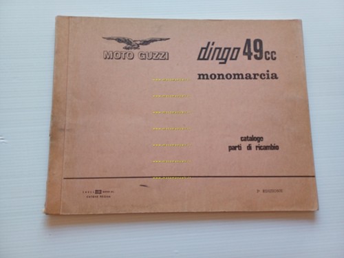 Moto Guzzi Dingo 49 Monomarcia 1969 catalogo ricambi ORIGINALE parts …