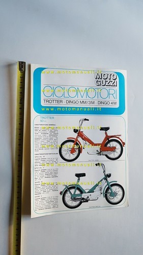MOTO GUZZI Dingo 49 Trotter Produzione 1970 depliant italiano originale